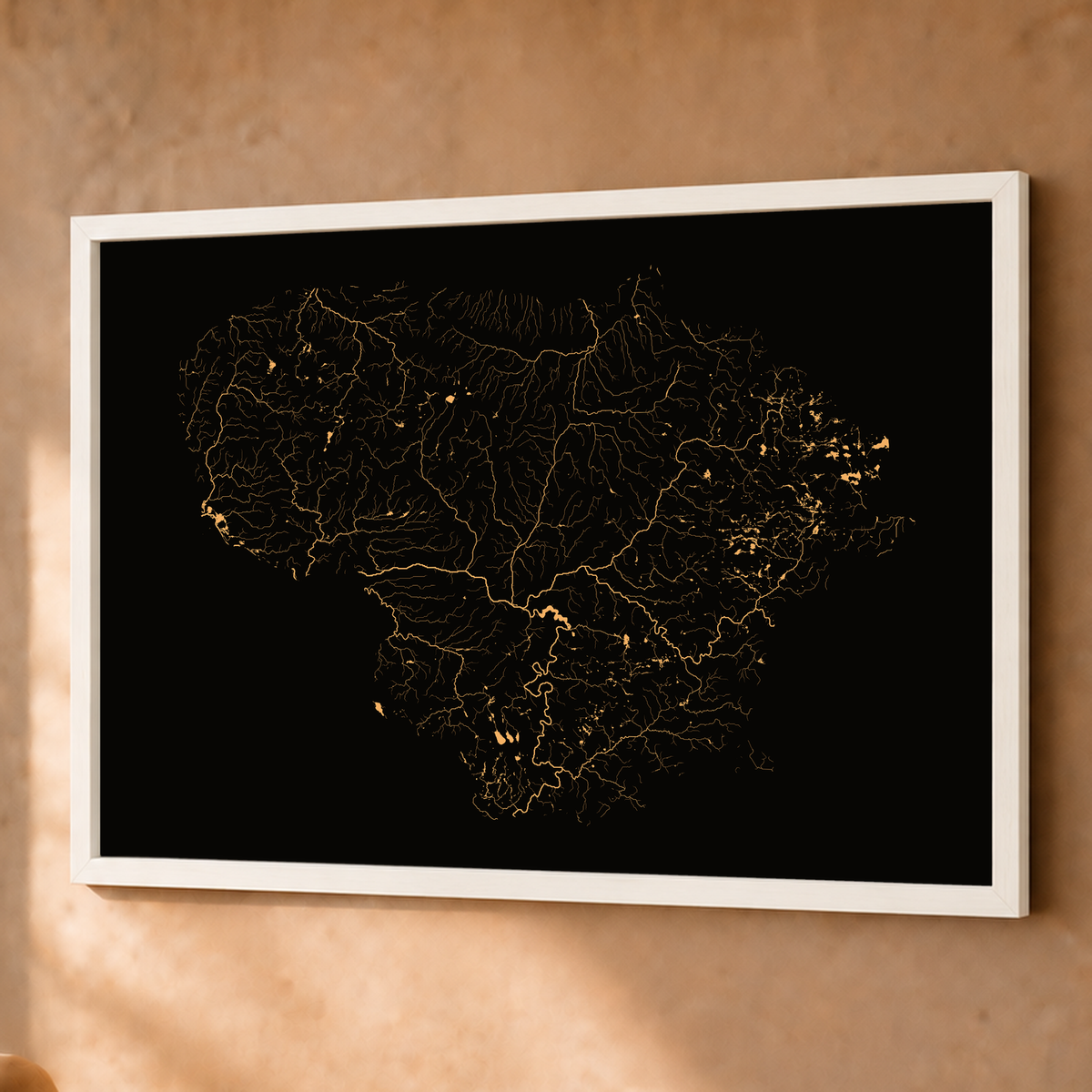 Beautiful Rivers — Lituânia — Cobre, Fine art emoldurado · 60 × 80 cm, Branco · Sem margem