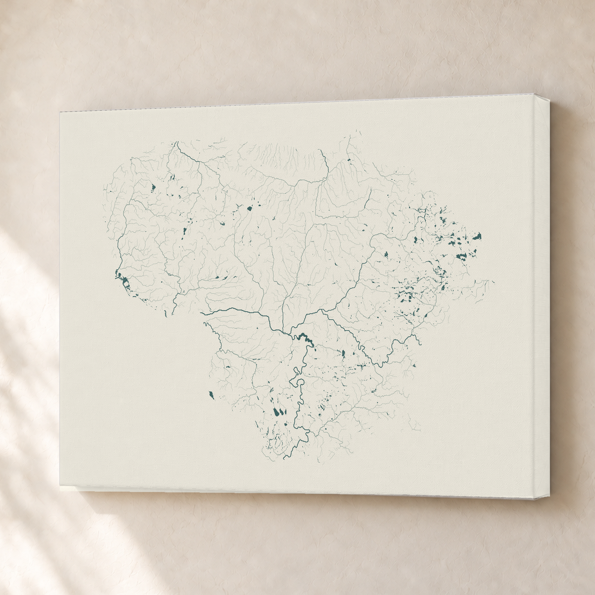 Beautiful Rivers — Lituânia — Natural e luminosa, Canvas · 30 × 40 cm, Sem margem