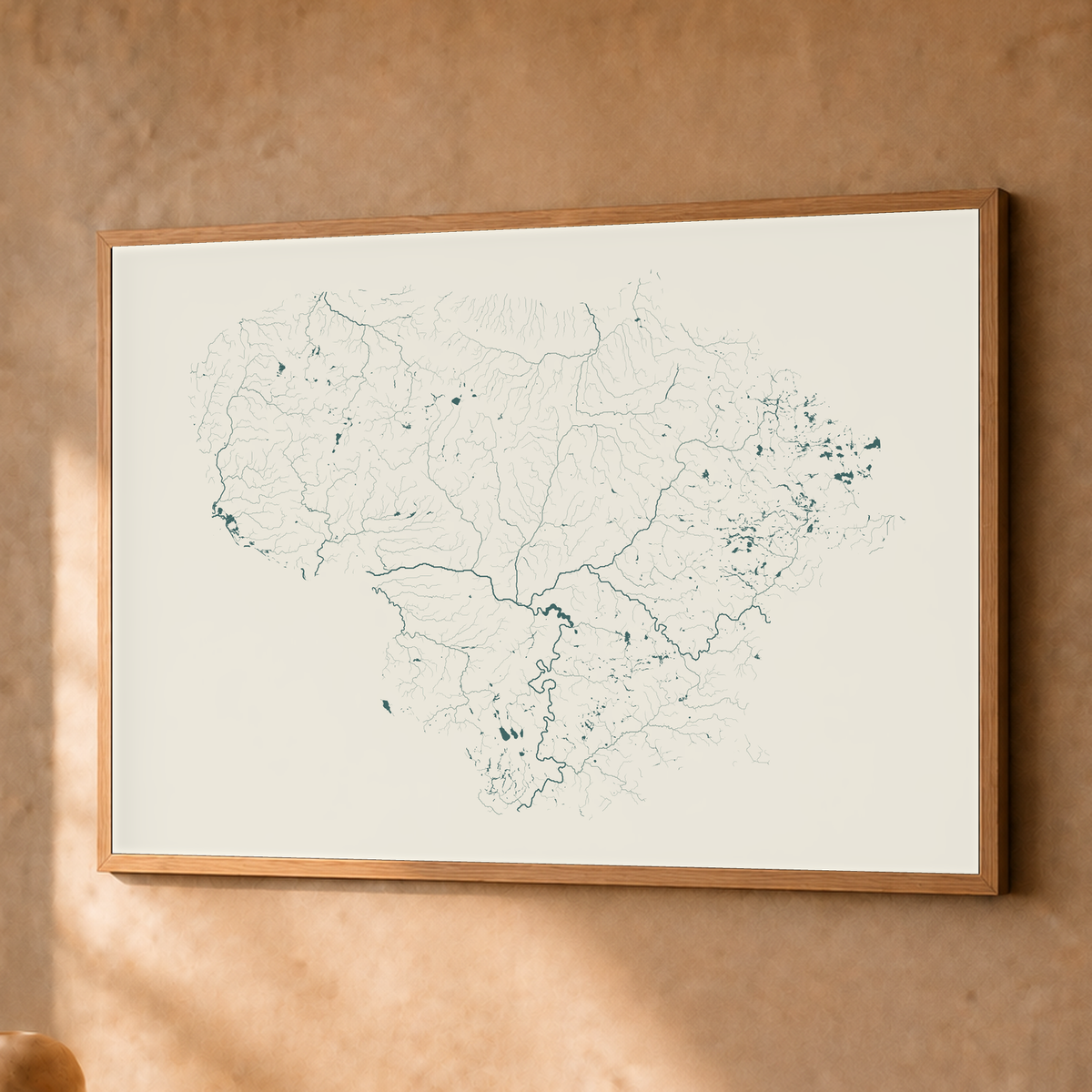 Beautiful Rivers — Lituânia — Natural e luminosa, Fine art emoldurado · 45 × 60 cm, Natural · Sem margem