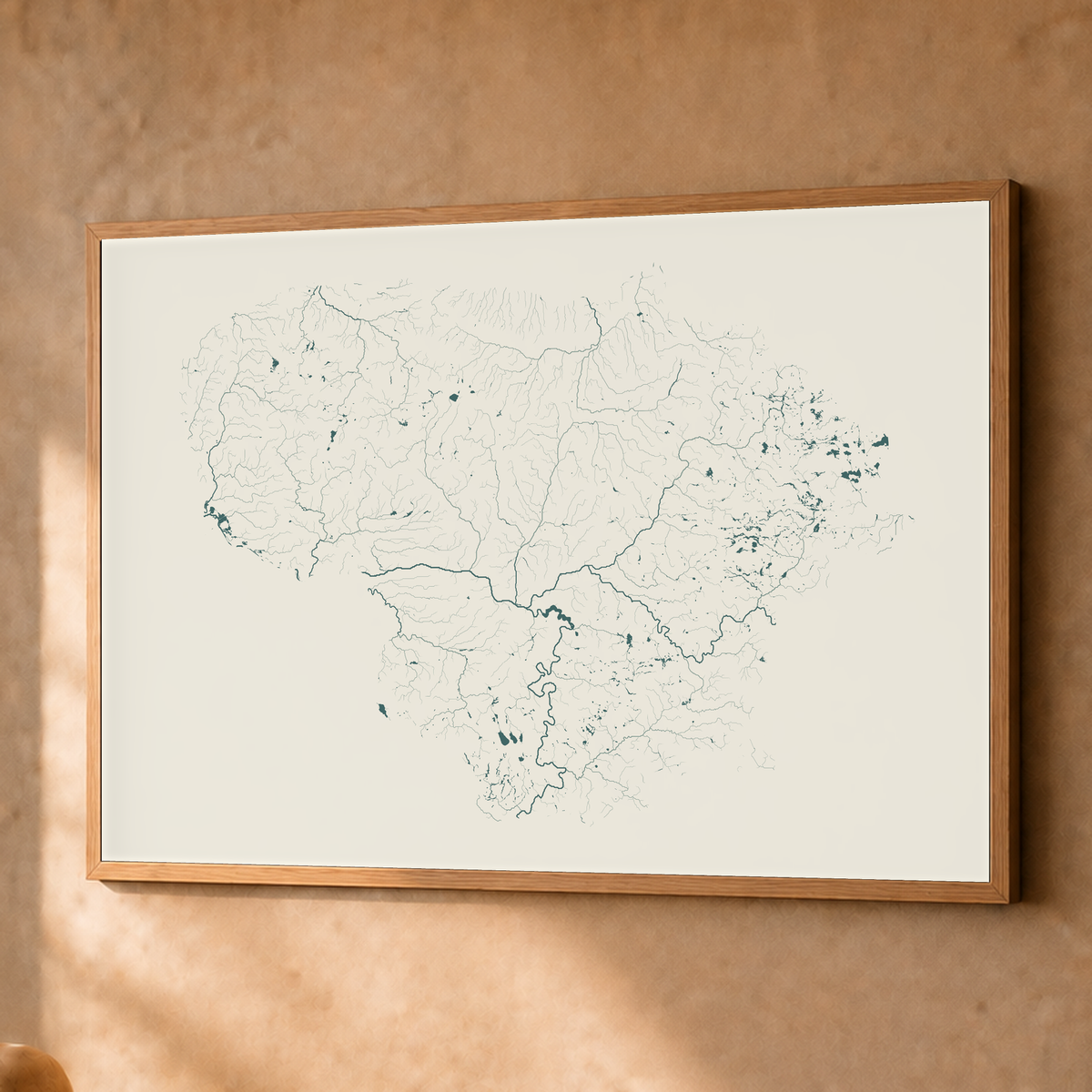 Beautiful Rivers — Lituânia — Natural e luminosa, Fine art emoldurado · 60 × 80 cm, Natural · Sem margem