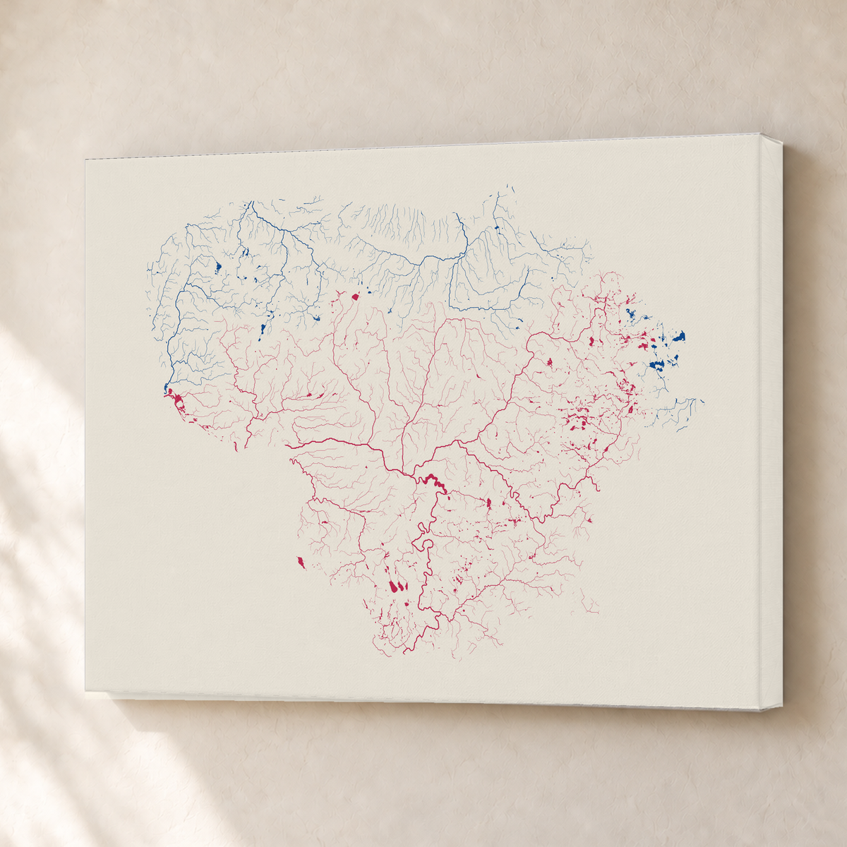 Beautiful Rivers — Lituânia — Risografia, Canvas · 30 × 40 cm, Sem margem