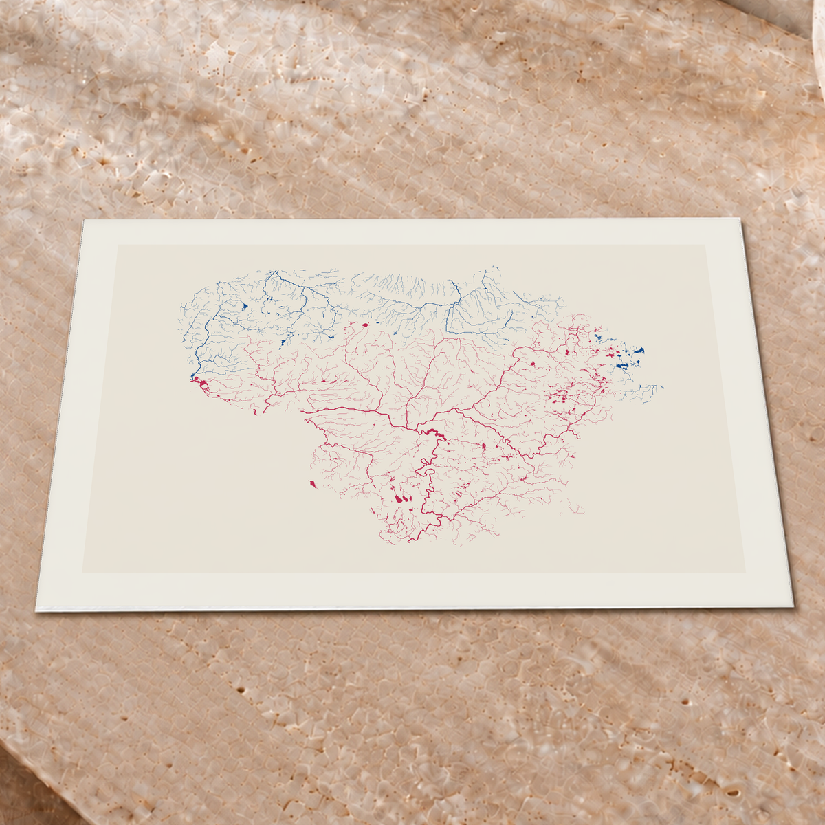 Beautiful Rivers — Lituânia — Risografia, Impressão fine art · 30 × 40 cm, Margem branca