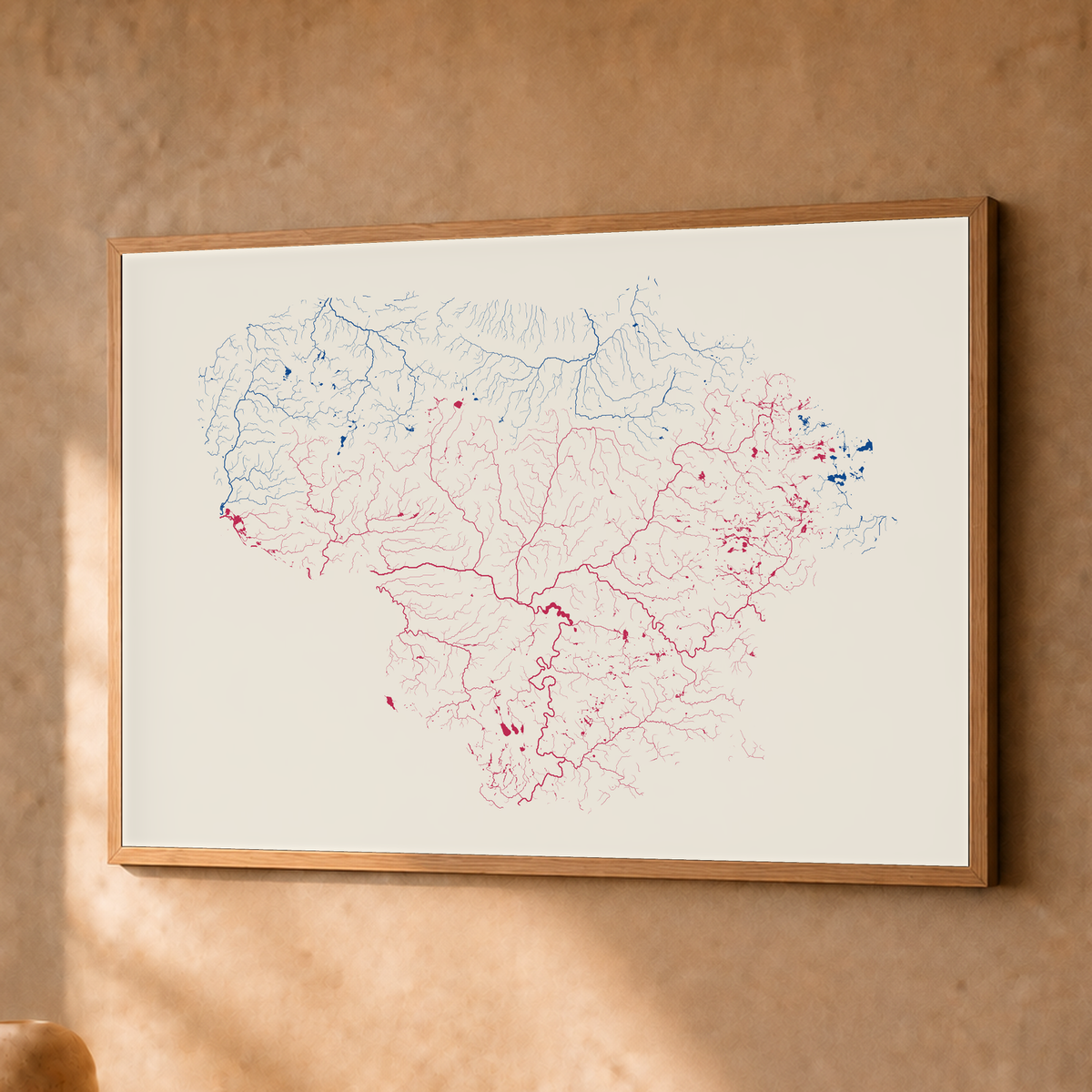 Beautiful Rivers — Lituânia — Risografia, Fine art emoldurado · 30 × 40 cm, Natural · Sem margem