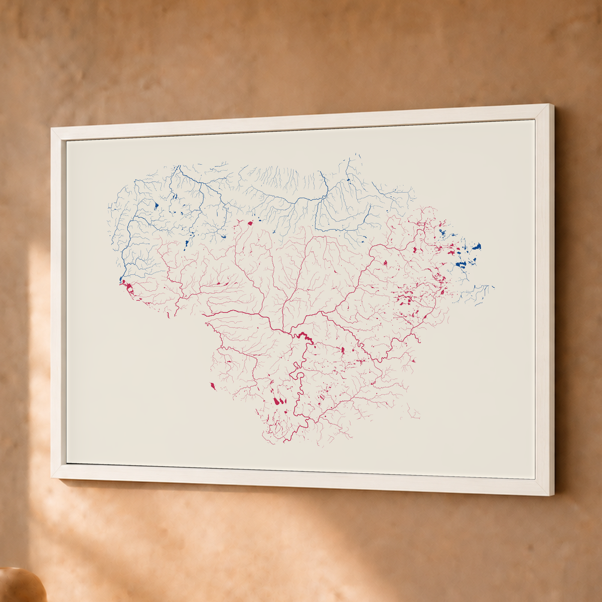 Beautiful Rivers — Lituânia — Risografia, Fine art emoldurado · 30 × 40 cm, Branco · Sem margem