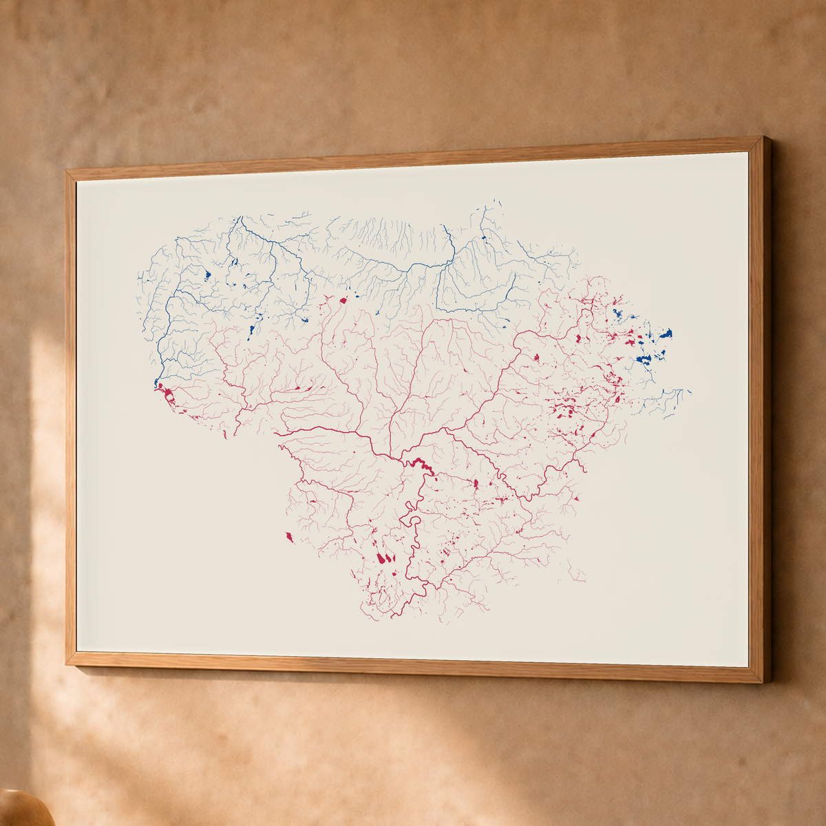 Beautiful Rivers — Lituânia — Risografia, Fine art emoldurado · 60 × 80 cm, Natural · Sem margem
