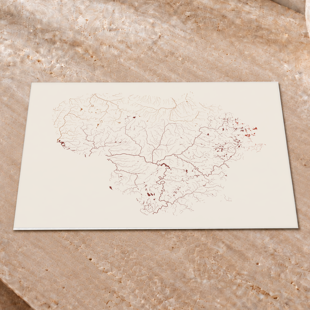 Beautiful Rivers — Lituânia — Terracota e areia, Impressão fine art · 30 × 40 cm, Sem margem