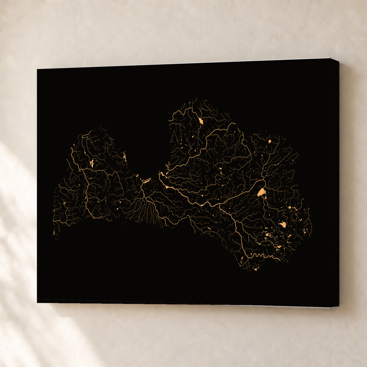 Beautiful Rivers — Letónia — Cobre, Canvas · 30 × 40 cm, Sem margem
