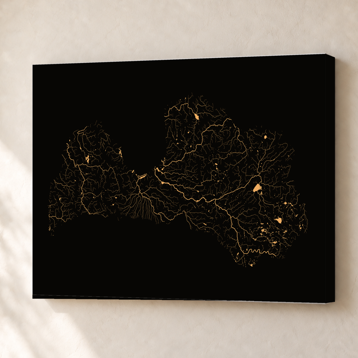 Beautiful Rivers — Letónia — Cobre, Canvas · 45 × 60 cm, Sem margem