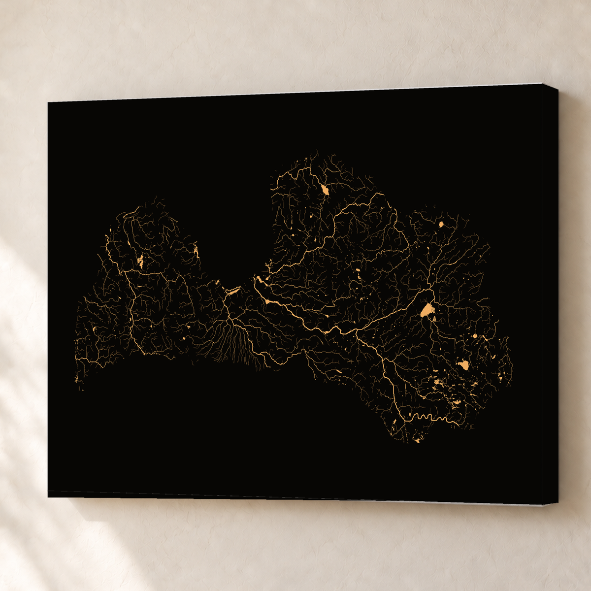 Beautiful Rivers — Letónia — Cobre, Canvas · 60 × 80 cm, Sem margem