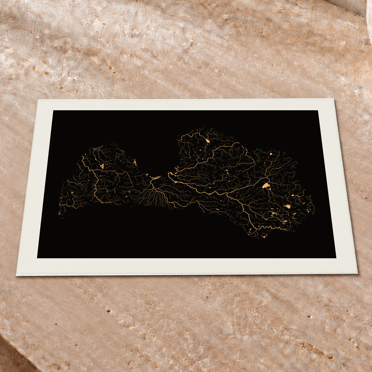 Beautiful Rivers — Letónia — Cobre, Impressão fine art · 30 × 40 cm, Margem branca