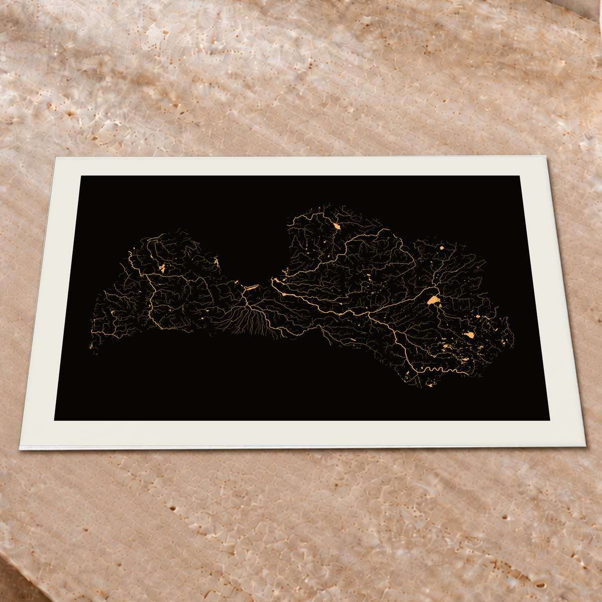 Beautiful Rivers — Letónia — Cobre, Impressão fine art · 45 × 60 cm, Margem branca