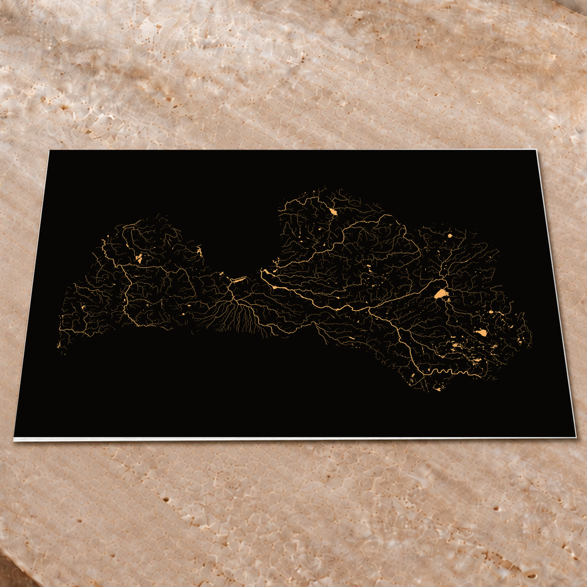 Beautiful Rivers — Letónia — Cobre, Impressão fine art · 60 × 80 cm, Sem margem