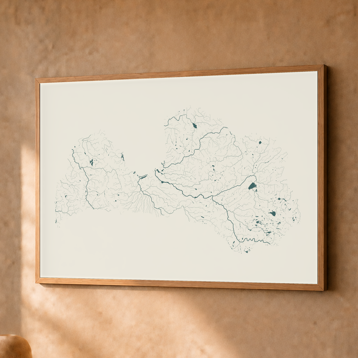 Beautiful Rivers — Letónia — Natural e luminosa, Fine art emoldurado · 30 × 40 cm, Natural · Sem margem