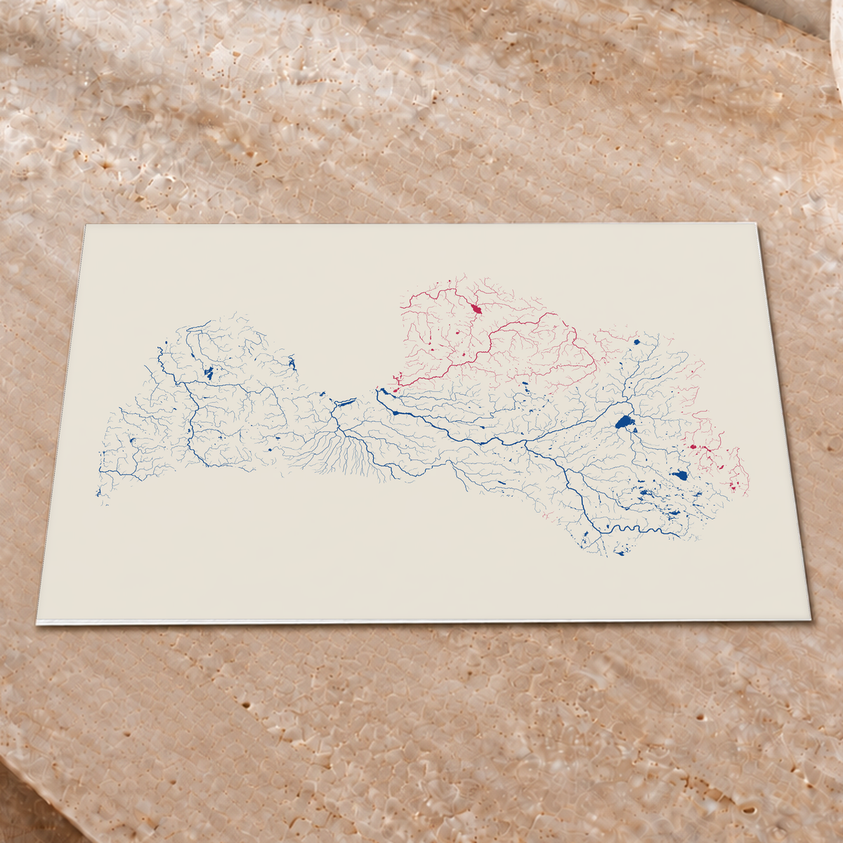 Beautiful Rivers — Letónia — Risografia, Impressão fine art · 30 × 40 cm, Sem margem