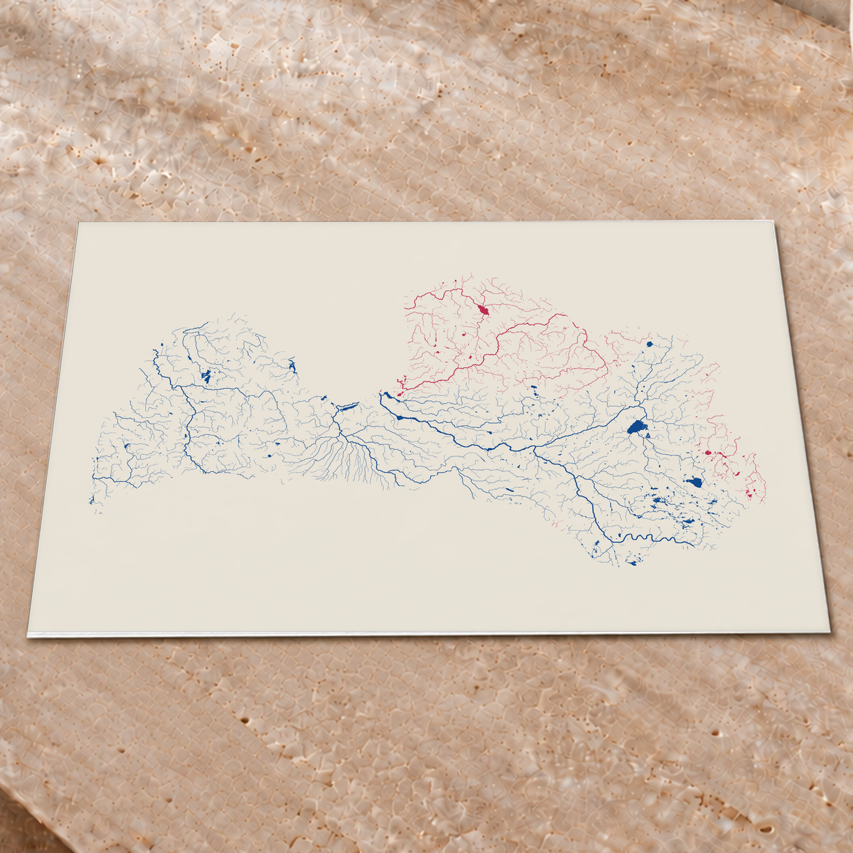 Beautiful Rivers — Letónia — Risografia, Impressão fine art · 45 × 60 cm, Sem margem