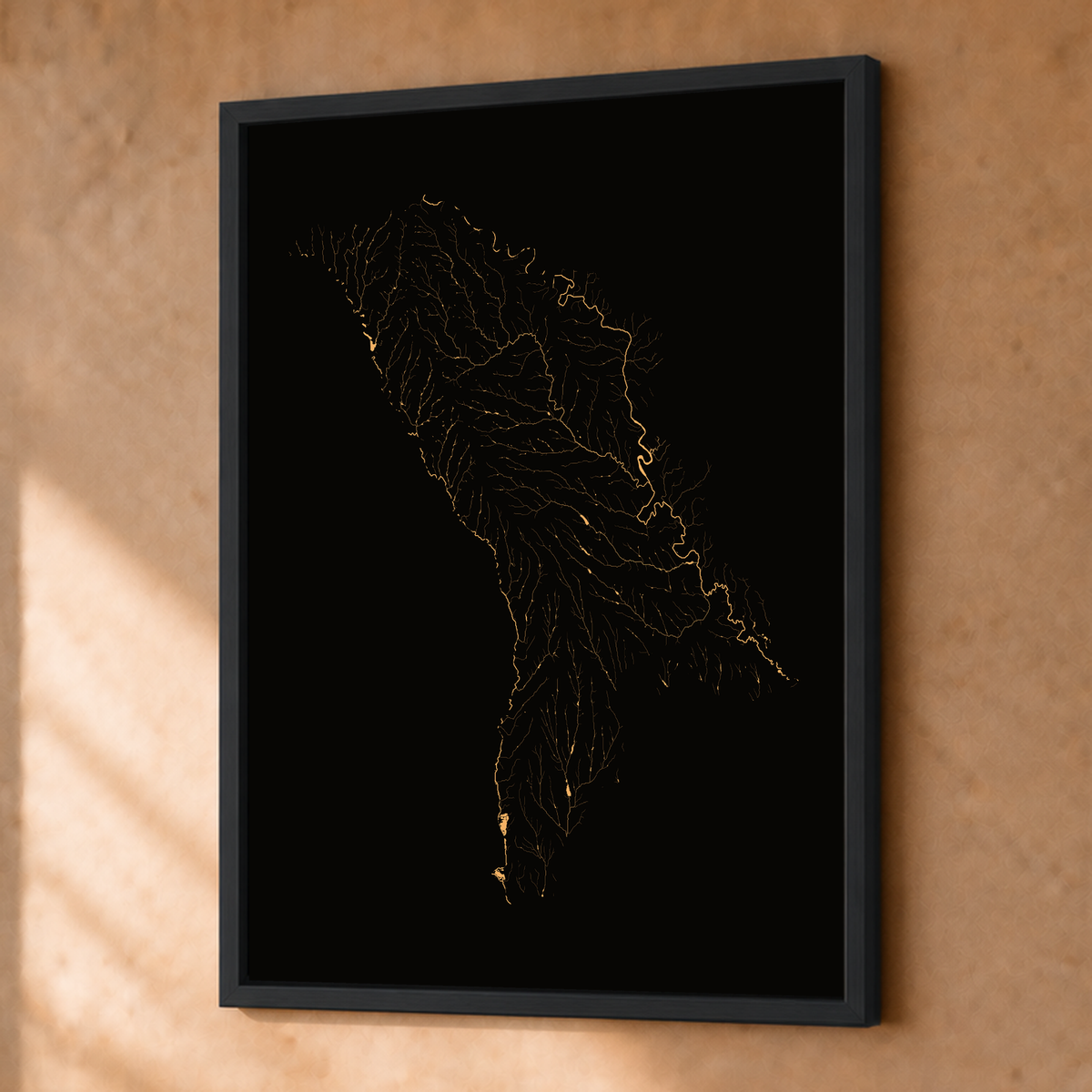Beautiful Rivers — Moldávia — Cobre, Fine art emoldurado · 30 × 40 cm, Preto · Sem margem