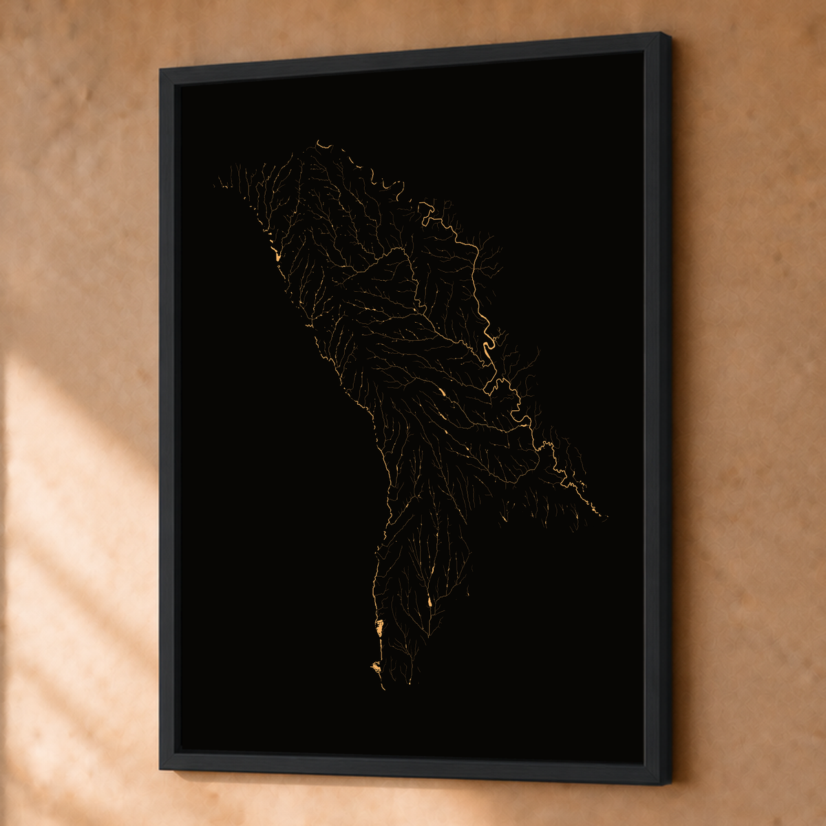 Beautiful Rivers — Moldávia — Cobre, Fine art emoldurado · 45 × 60 cm, Preto · Sem margem