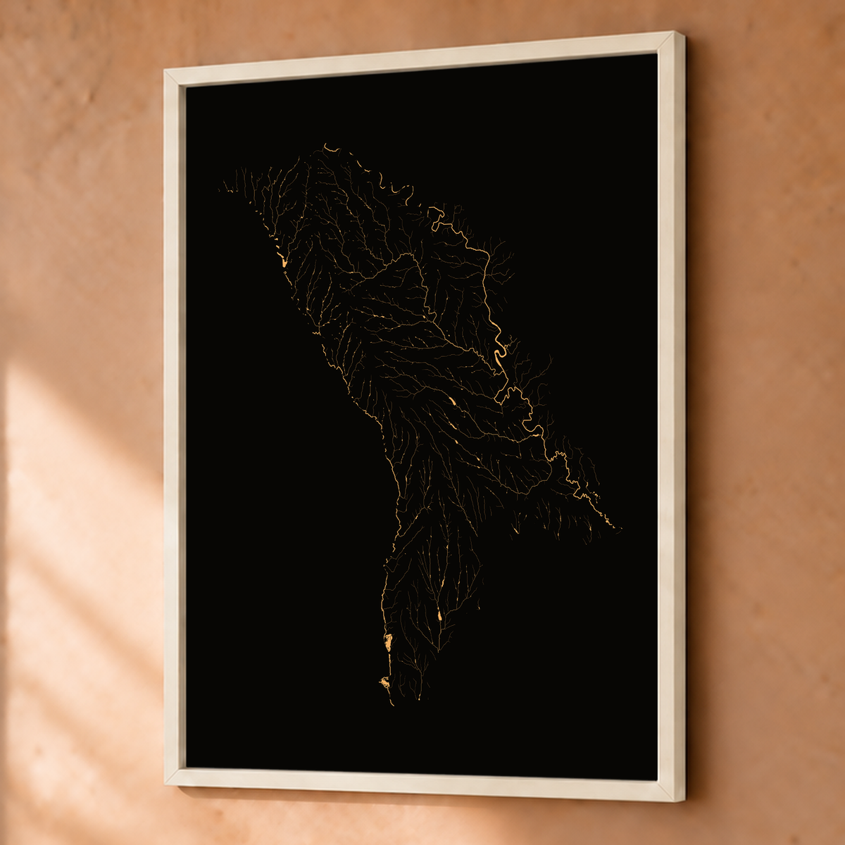 Beautiful Rivers — Moldávia — Cobre, Fine art emoldurado · 45 × 60 cm, Branco · Sem margem