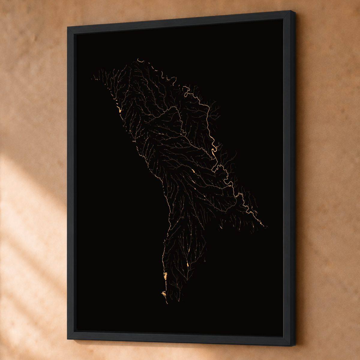 Beautiful Rivers — Moldávia — Cobre, Fine art emoldurado · 60 × 80 cm, Preto · Sem margem