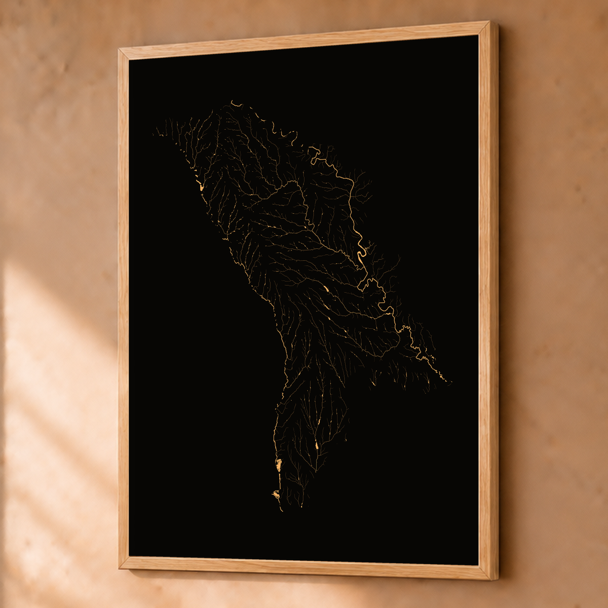 Beautiful Rivers — Moldávia — Cobre, Fine art emoldurado · 60 × 80 cm, Natural · Sem margem