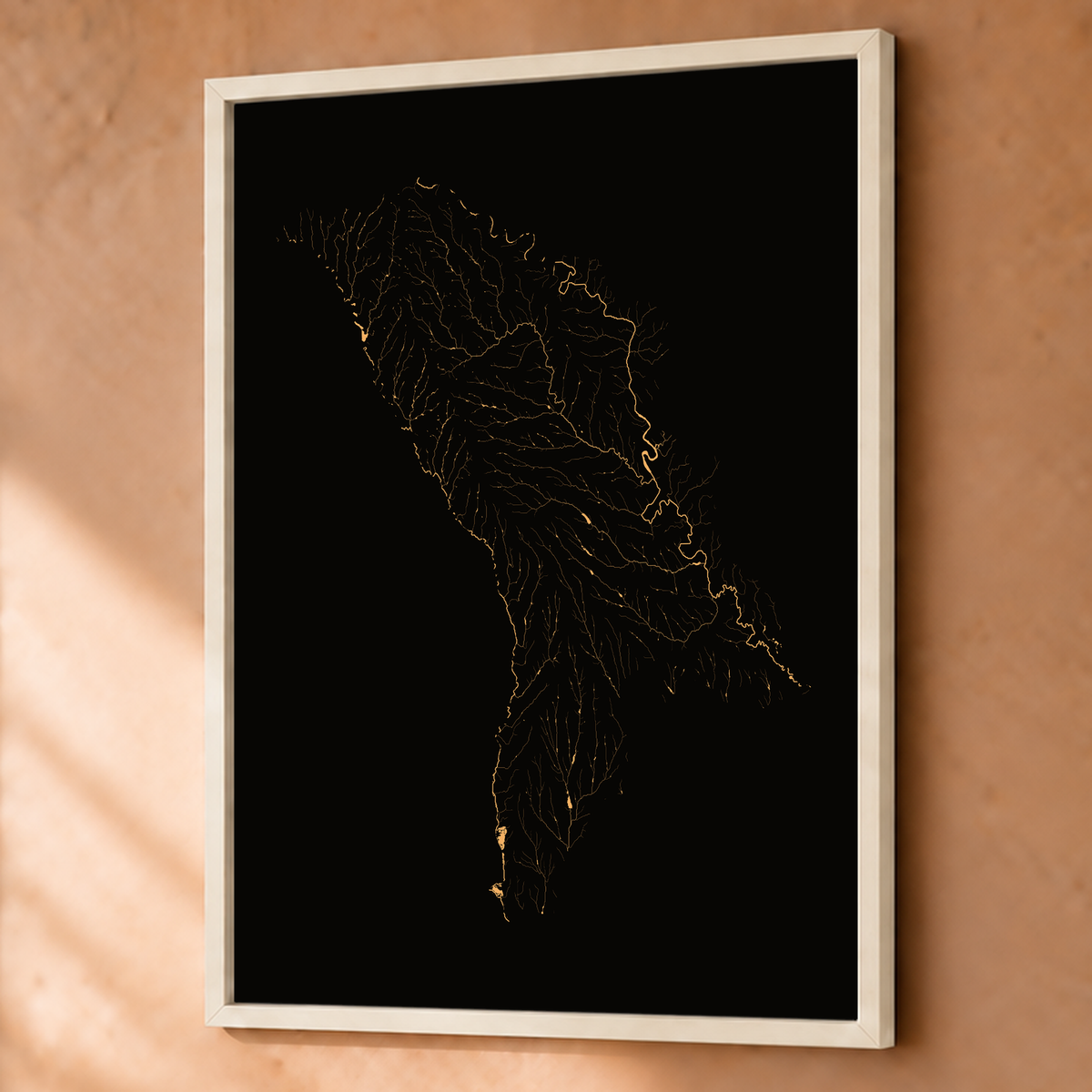 Beautiful Rivers — Moldávia — Cobre, Fine art emoldurado · 60 × 80 cm, Branco · Sem margem