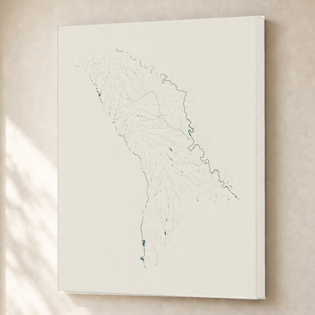 Beautiful Rivers — Moldávia — Natural e luminosa, Canvas · 45 × 60 cm, Sem margem