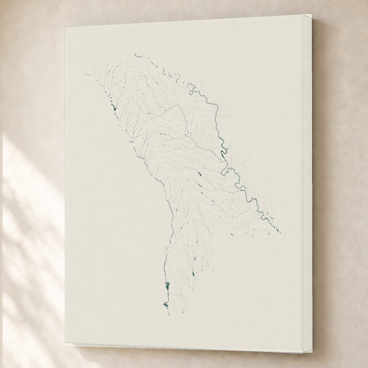 Beautiful Rivers — Moldávia — Natural e luminosa, Canvas · 60 × 80 cm, Sem margem
