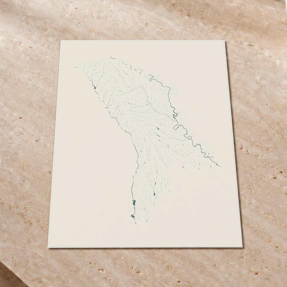 Beautiful Rivers — Moldávia — Natural e luminosa, Impressão fine art · 60 × 80 cm, Sem margem
