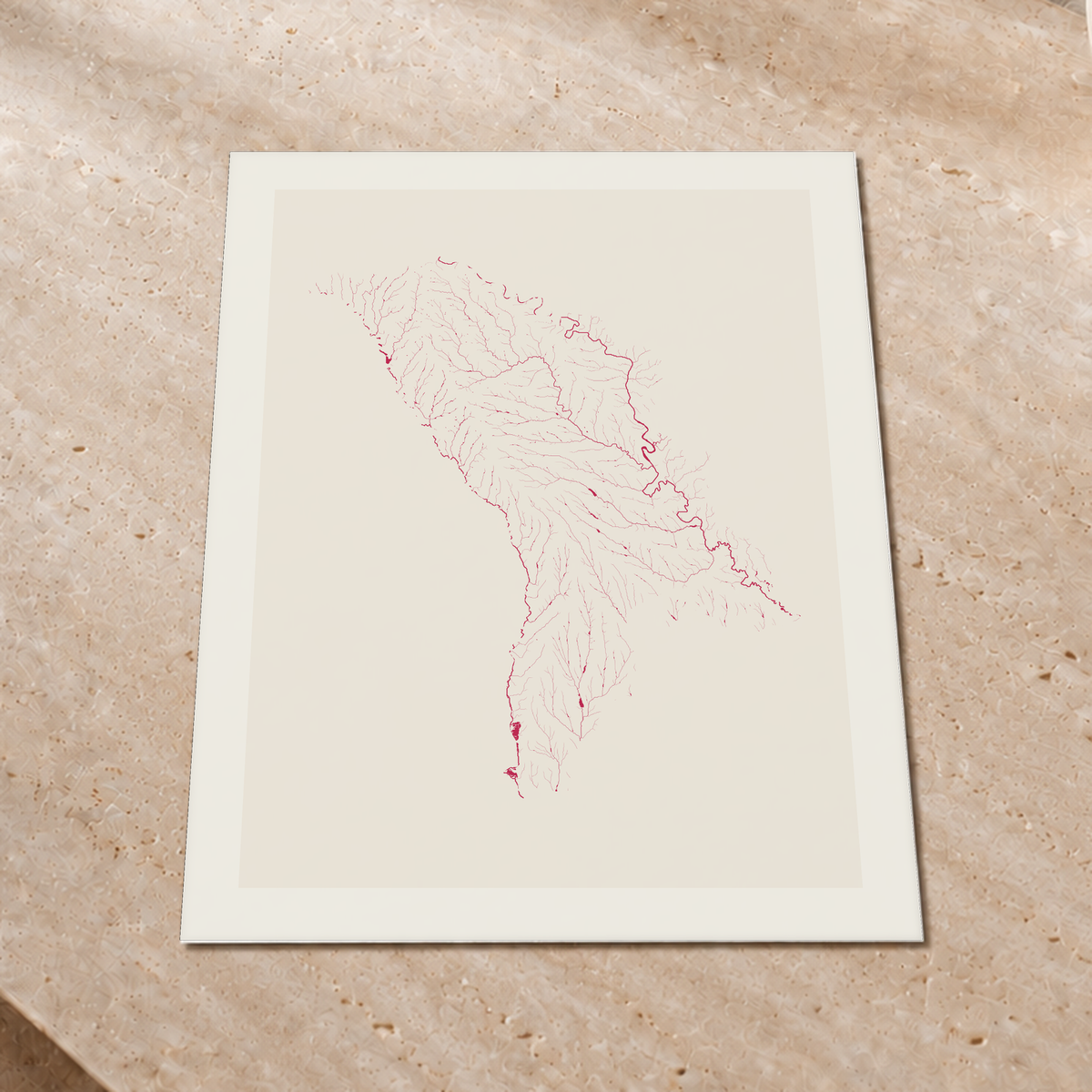 Beautiful Rivers — Moldávia — Risografia, Impressão fine art · 60 × 80 cm, Margem branca