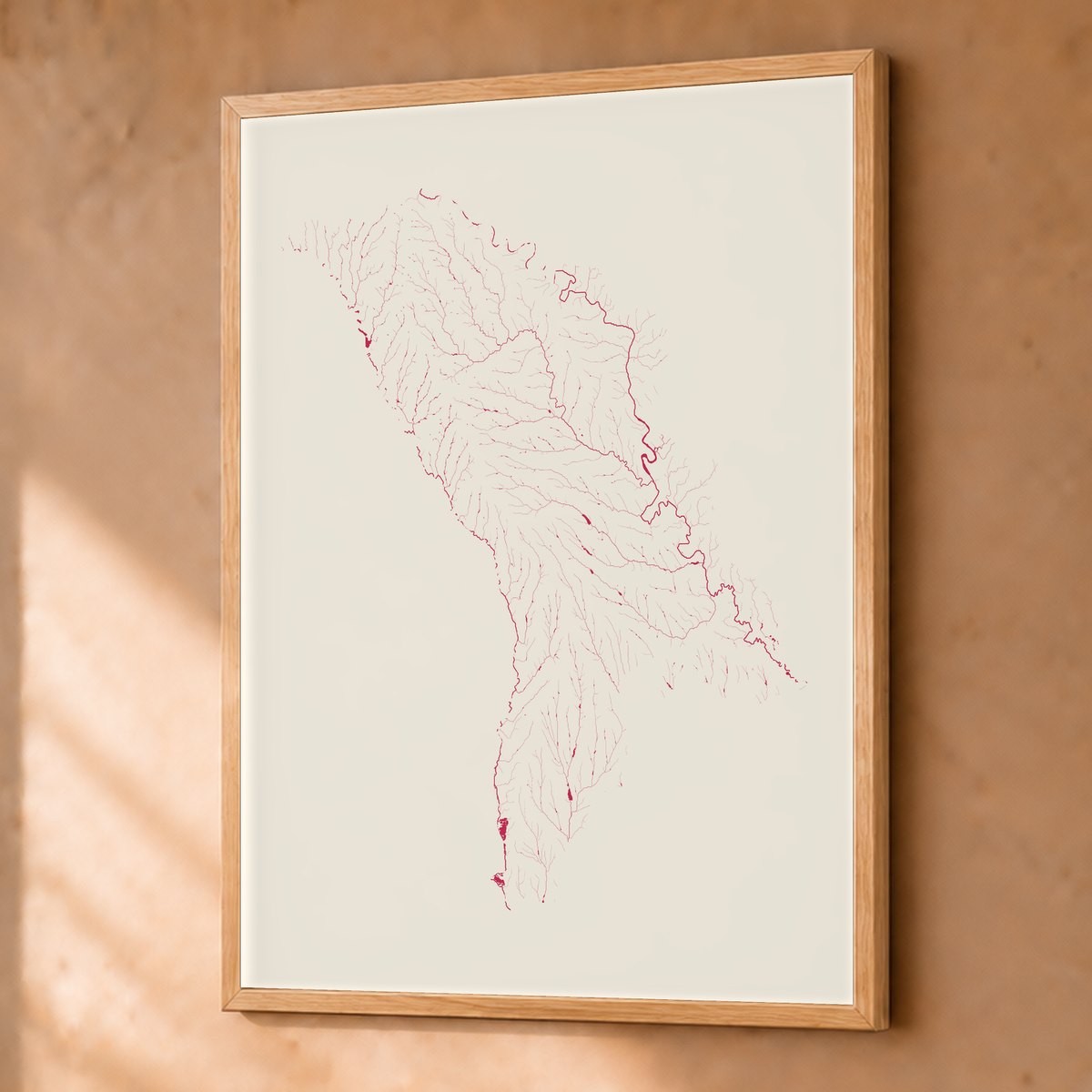 Beautiful Rivers — Moldávia — Risografia, Fine art emoldurado · 45 × 60 cm, Natural · Sem margem