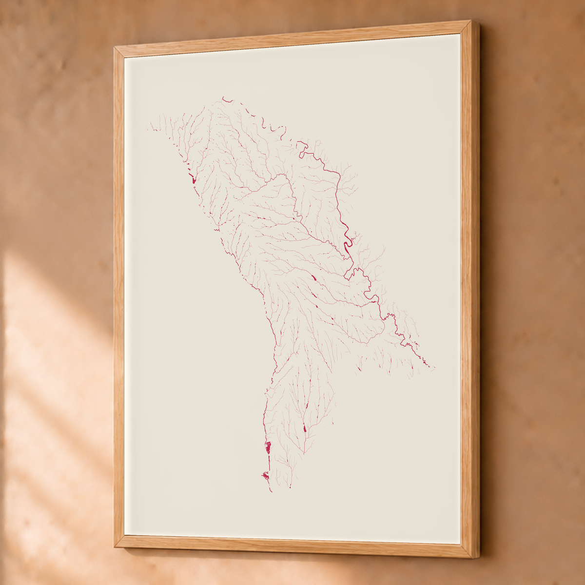 Beautiful Rivers — Moldávia — Risografia, Fine art emoldurado · 60 × 80 cm, Natural · Sem margem