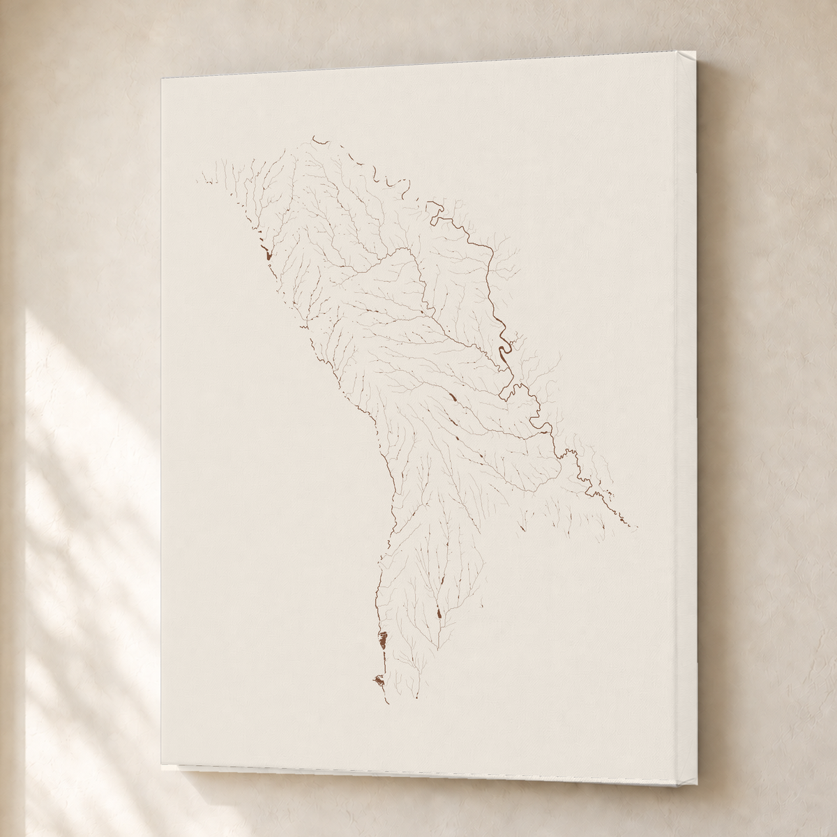 Beautiful Rivers — Moldávia — Terracota e areia, Canvas · 30 × 40 cm, Sem margem
