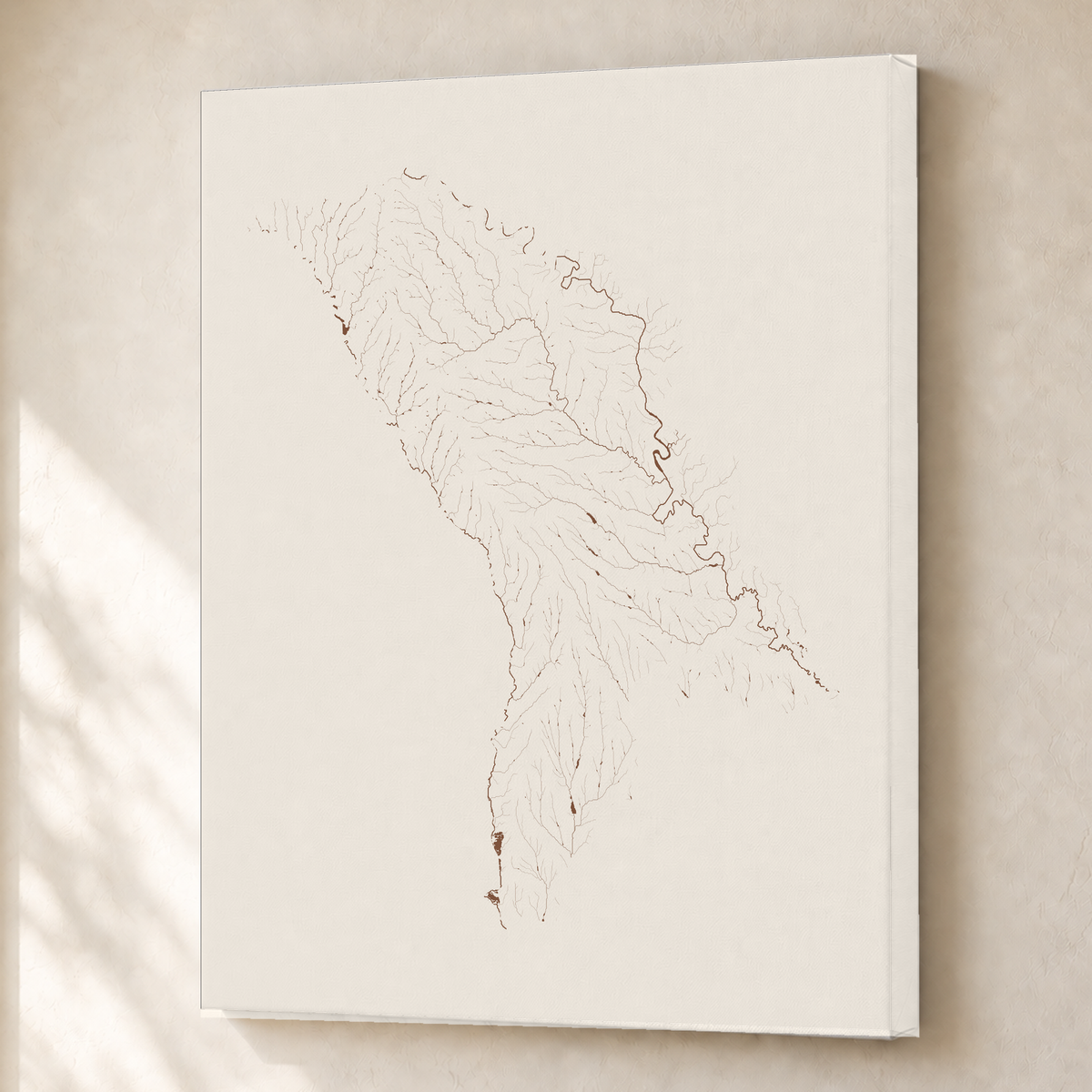 Beautiful Rivers — Moldávia — Terracota e areia, Canvas · 45 × 60 cm, Sem margem