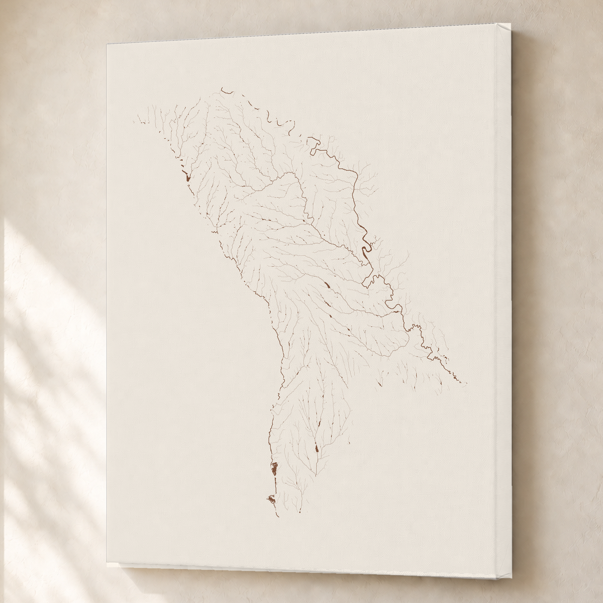 Beautiful Rivers — Moldávia — Terracota e areia, Canvas · 60 × 80 cm, Sem margem