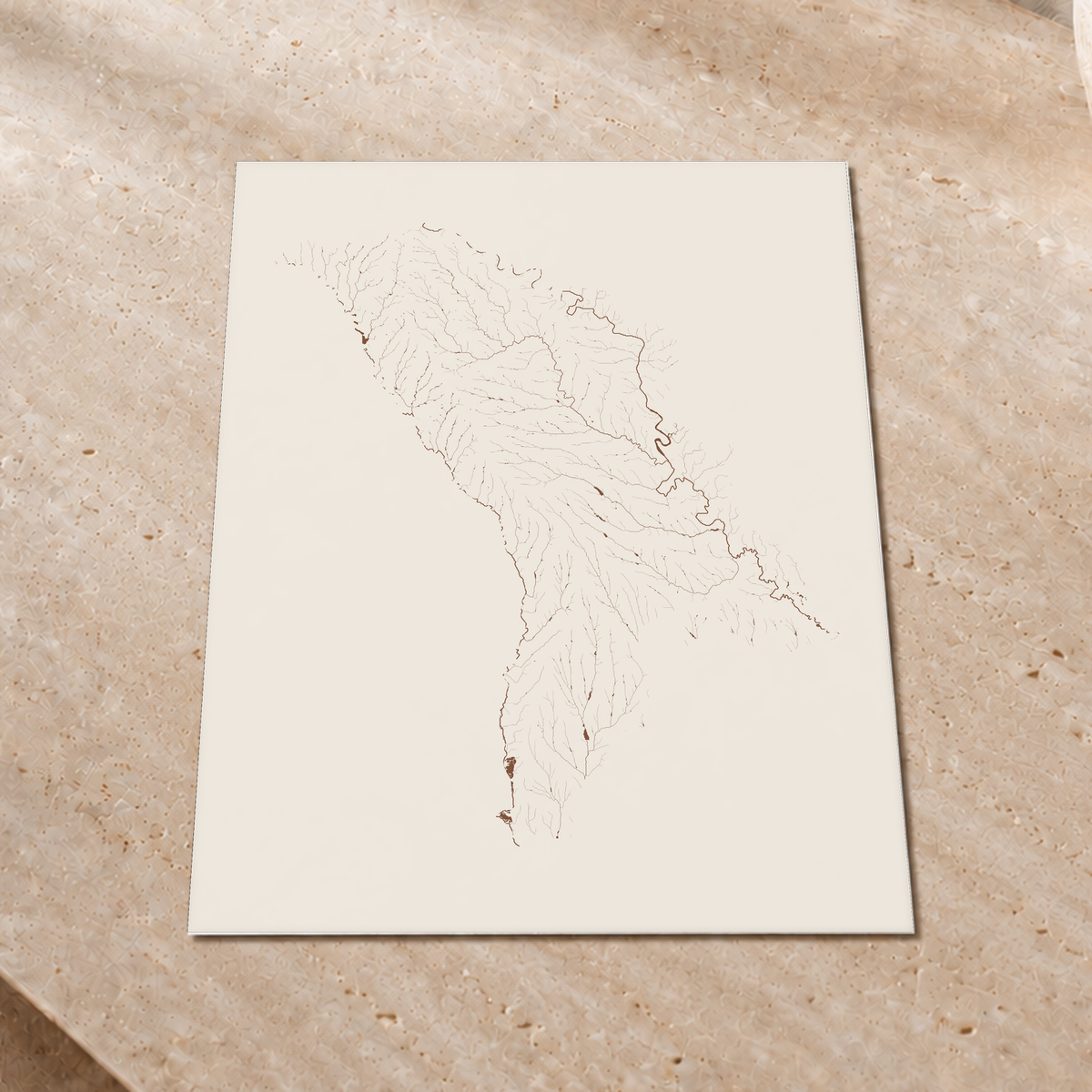 Beautiful Rivers — Moldávia — Terracota e areia, Impressão fine art · 45 × 60 cm, Sem margem