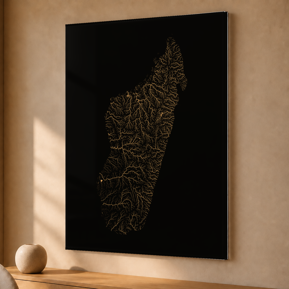 Beautiful Rivers — Madagáscar — Cobre, Acrílico · 30 × 40 cm, Sem margem