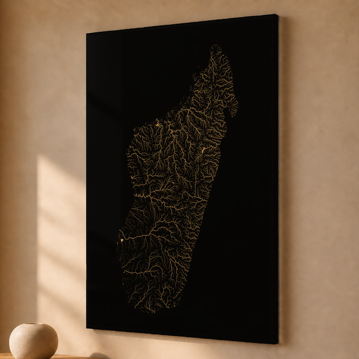 Beautiful Rivers — Madagáscar — Cobre, Acrílico · 40 × 60 cm, Sem margem