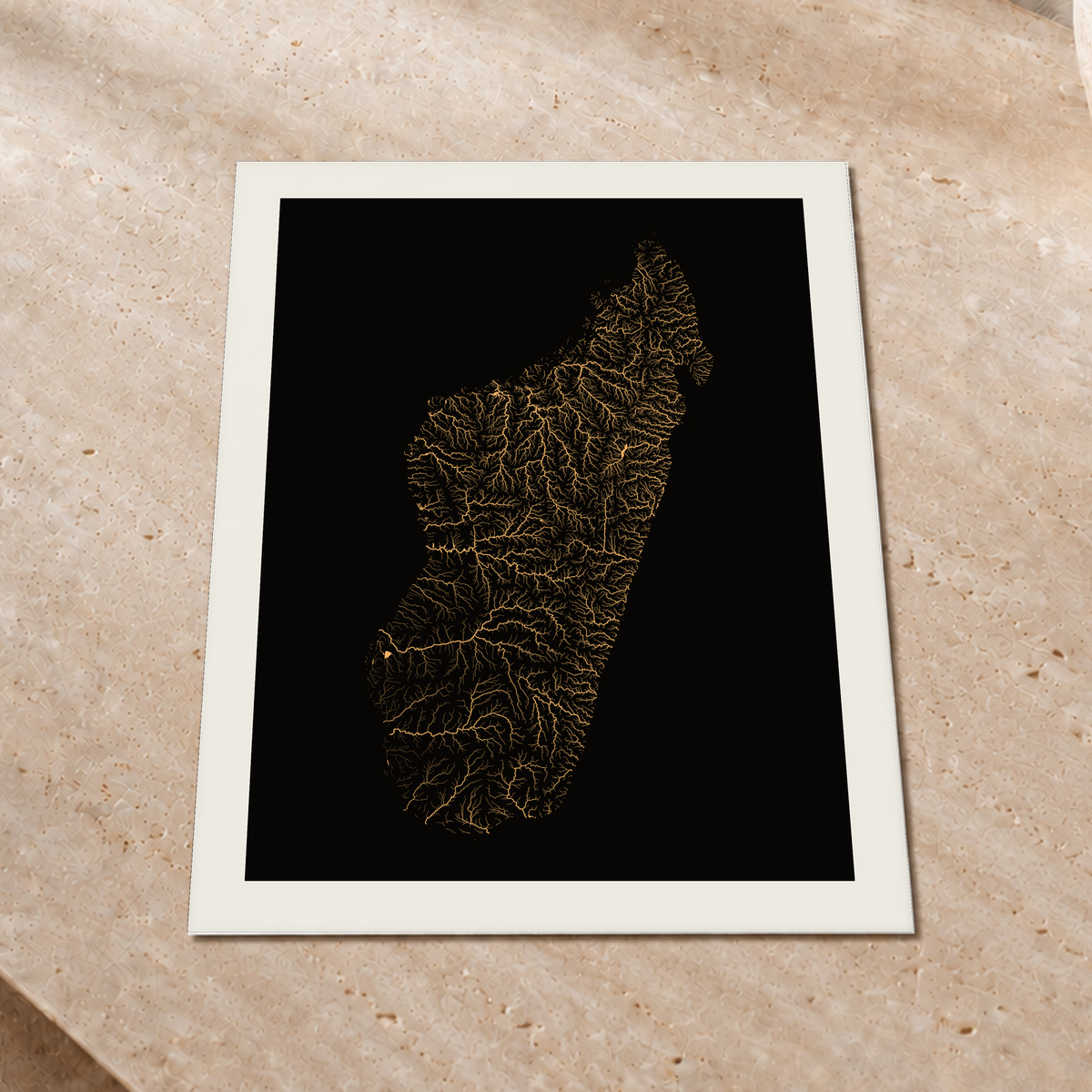Beautiful Rivers — Madagáscar — Cobre, Impressão fine art · 45 × 60 cm, Margem branca