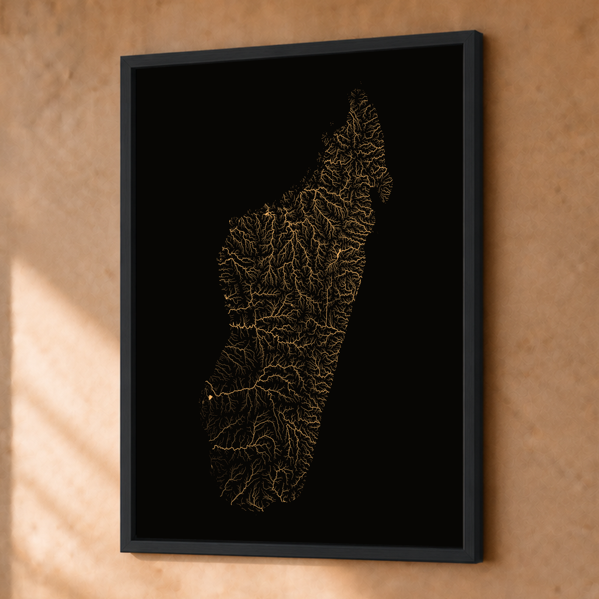 Beautiful Rivers — Madagáscar — Cobre, Fine art emoldurado · 30 × 40 cm, Preto · Sem margem