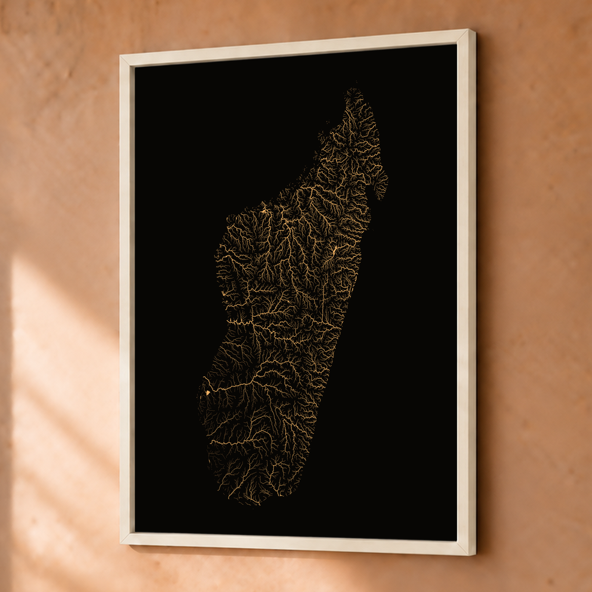 Beautiful Rivers — Madagáscar — Cobre, Fine art emoldurado · 30 × 40 cm, Branco · Sem margem