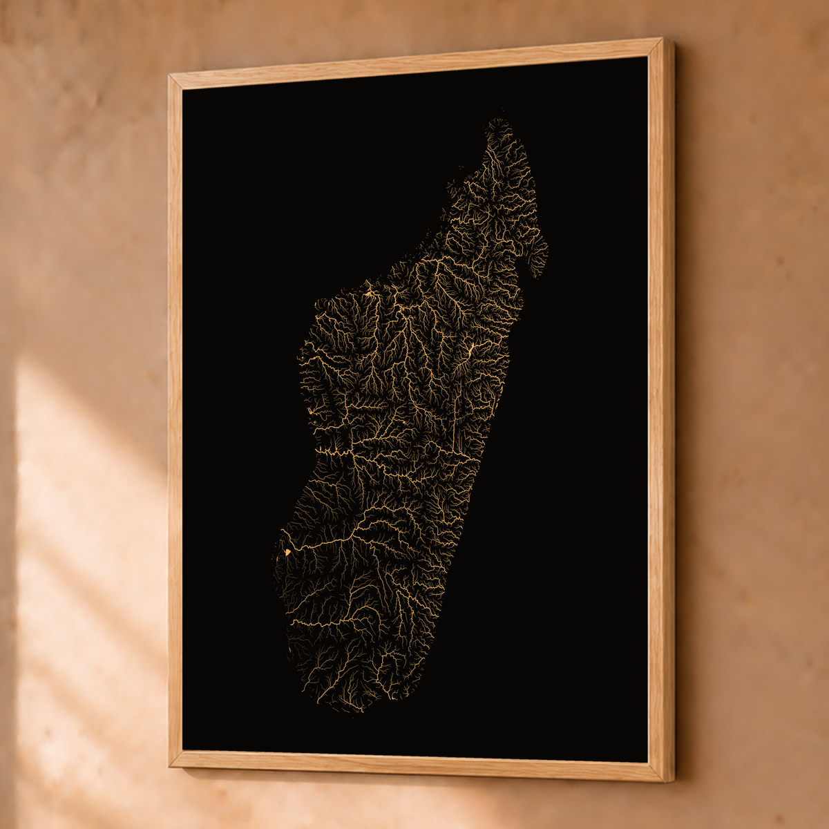 Beautiful Rivers — Madagáscar — Cobre, Fine art emoldurado · 45 × 60 cm, Natural · Sem margem