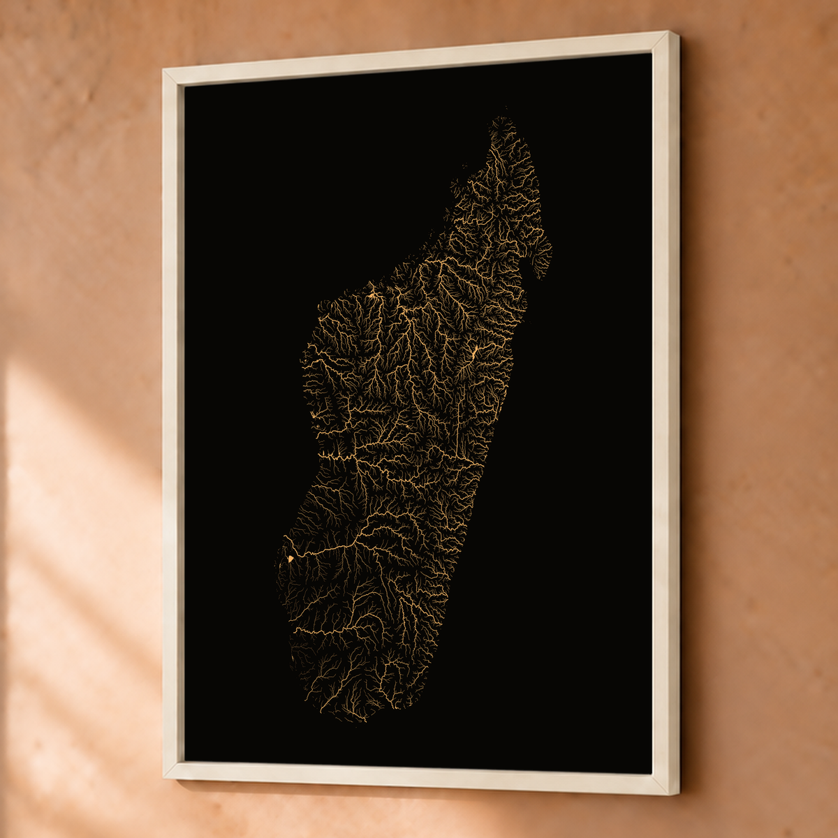 Beautiful Rivers — Madagáscar — Cobre, Fine art emoldurado · 45 × 60 cm, Branco · Sem margem