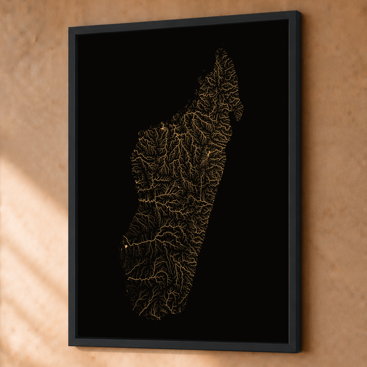 Beautiful Rivers — Madagáscar — Cobre, Fine art emoldurado · 60 × 80 cm, Preto · Sem margem