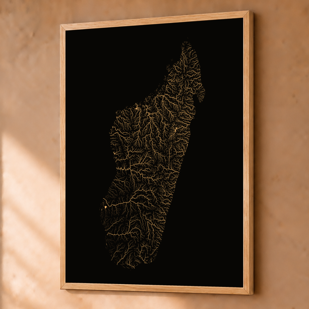 Beautiful Rivers — Madagáscar — Cobre, Fine art emoldurado · 60 × 80 cm, Natural · Sem margem