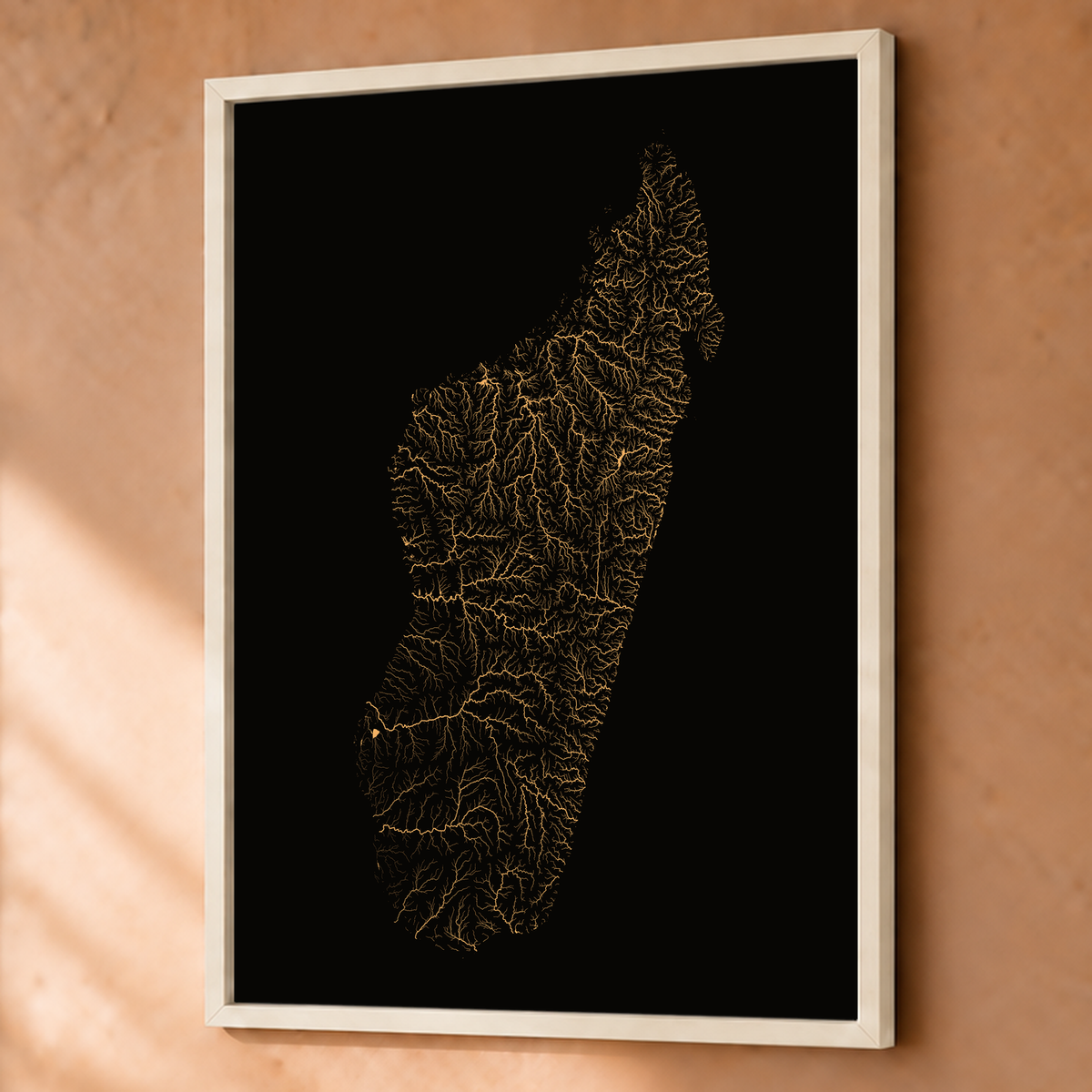 Beautiful Rivers — Madagáscar — Cobre, Fine art emoldurado · 60 × 80 cm, Branco · Sem margem