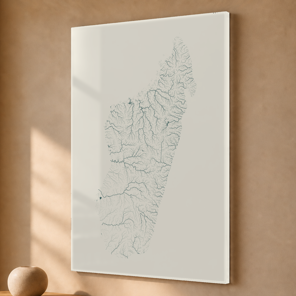 Beautiful Rivers — Madagáscar — Natural e luminosa, Acrílico · 40 × 60 cm, Sem margem