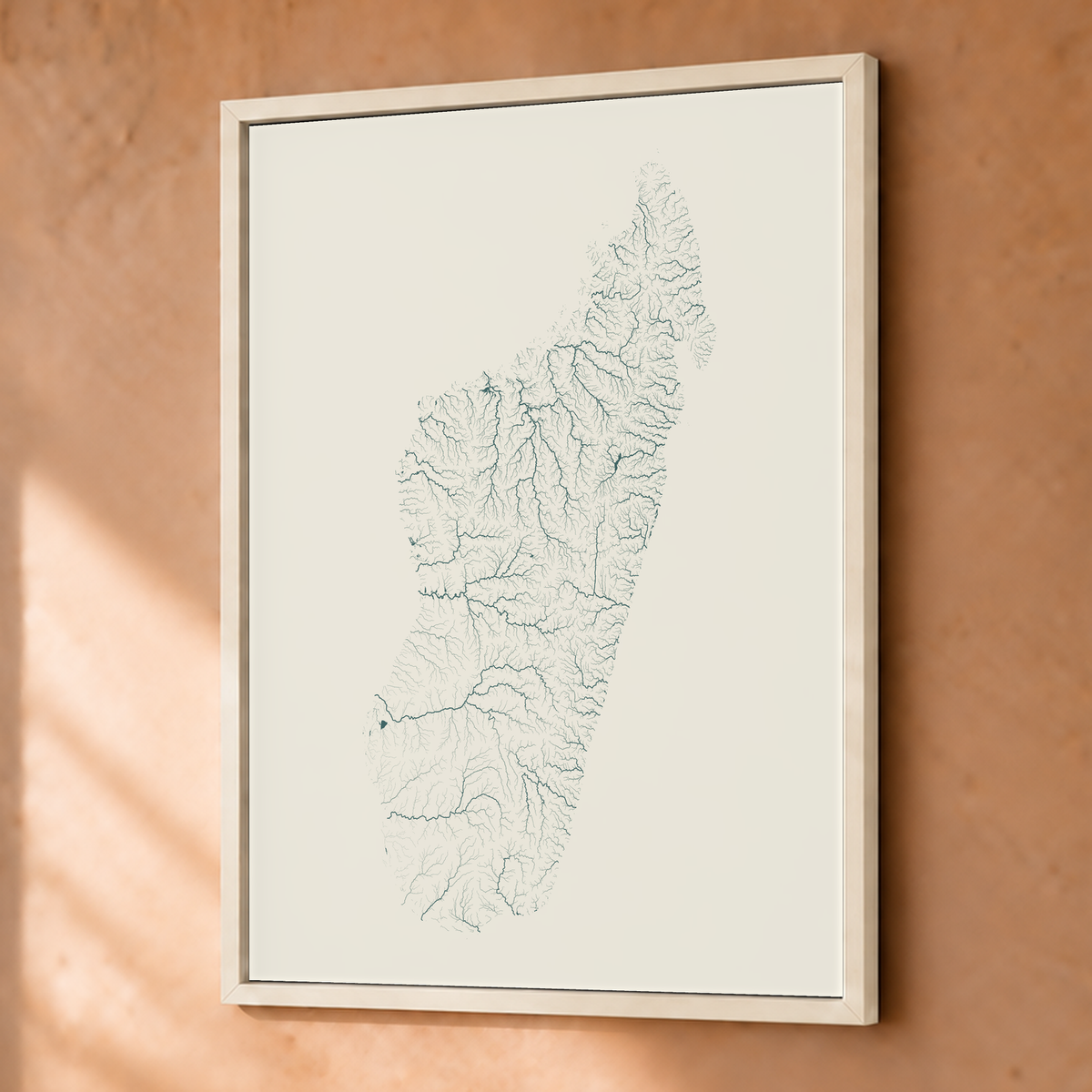 Beautiful Rivers — Madagáscar — Natural e luminosa, Fine art emoldurado · 30 × 40 cm, Branco · Sem margem