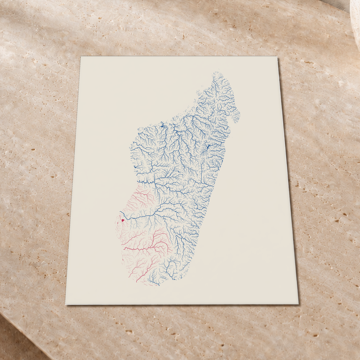 Beautiful Rivers — Madagáscar — Risografia, Impressão fine art · 30 × 40 cm, Sem margem