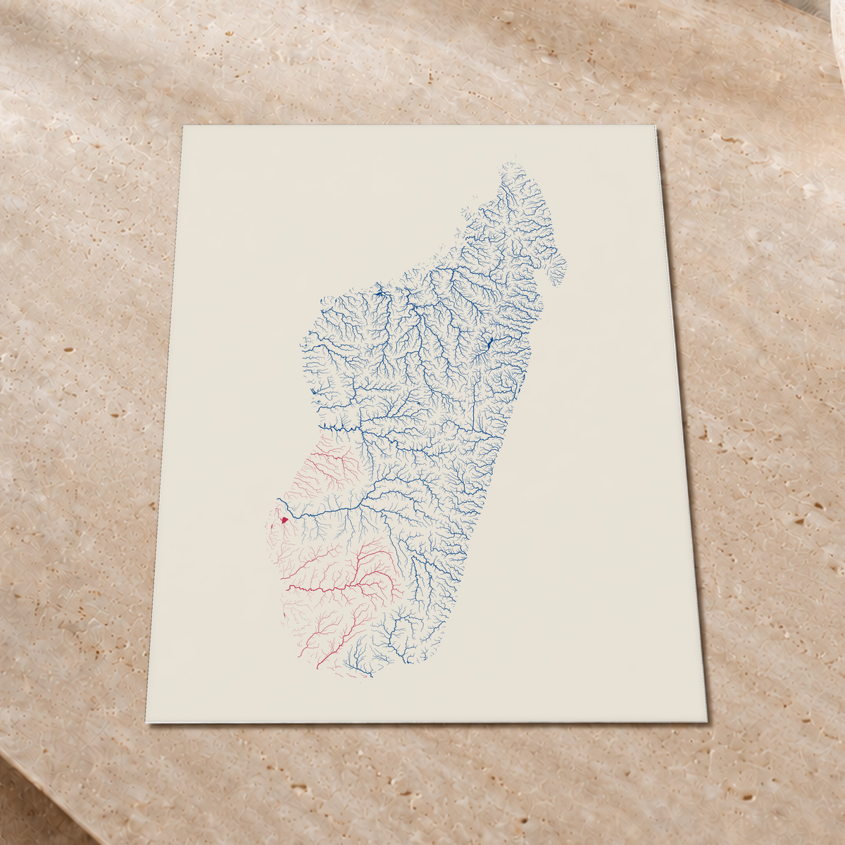 Beautiful Rivers — Madagáscar — Risografia, Impressão fine art · 45 × 60 cm, Sem margem
