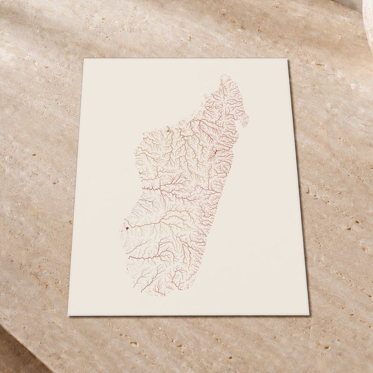 Beautiful Rivers — Madagáscar — Terracota e areia, Impressão fine art · 30 × 40 cm, Sem margem